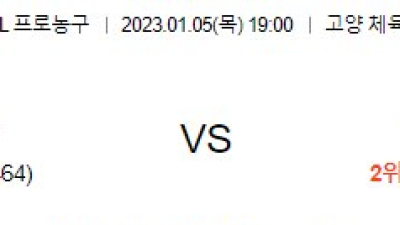 2023/ 01/ 05 (목) 19:00  고양캐롯  VS 울산모비  농구 분석