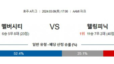 멜버른 시티 vs 웰링턴 경기 분석 및 베팅 추천